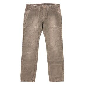 (+) PEOPLE Straight Leg Pants, Brown, Size M